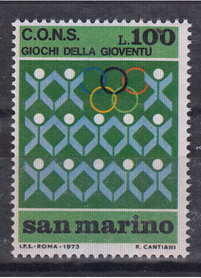 1973  San Marino Giochi Gioventù 1 Valore nuovo Sassone 880